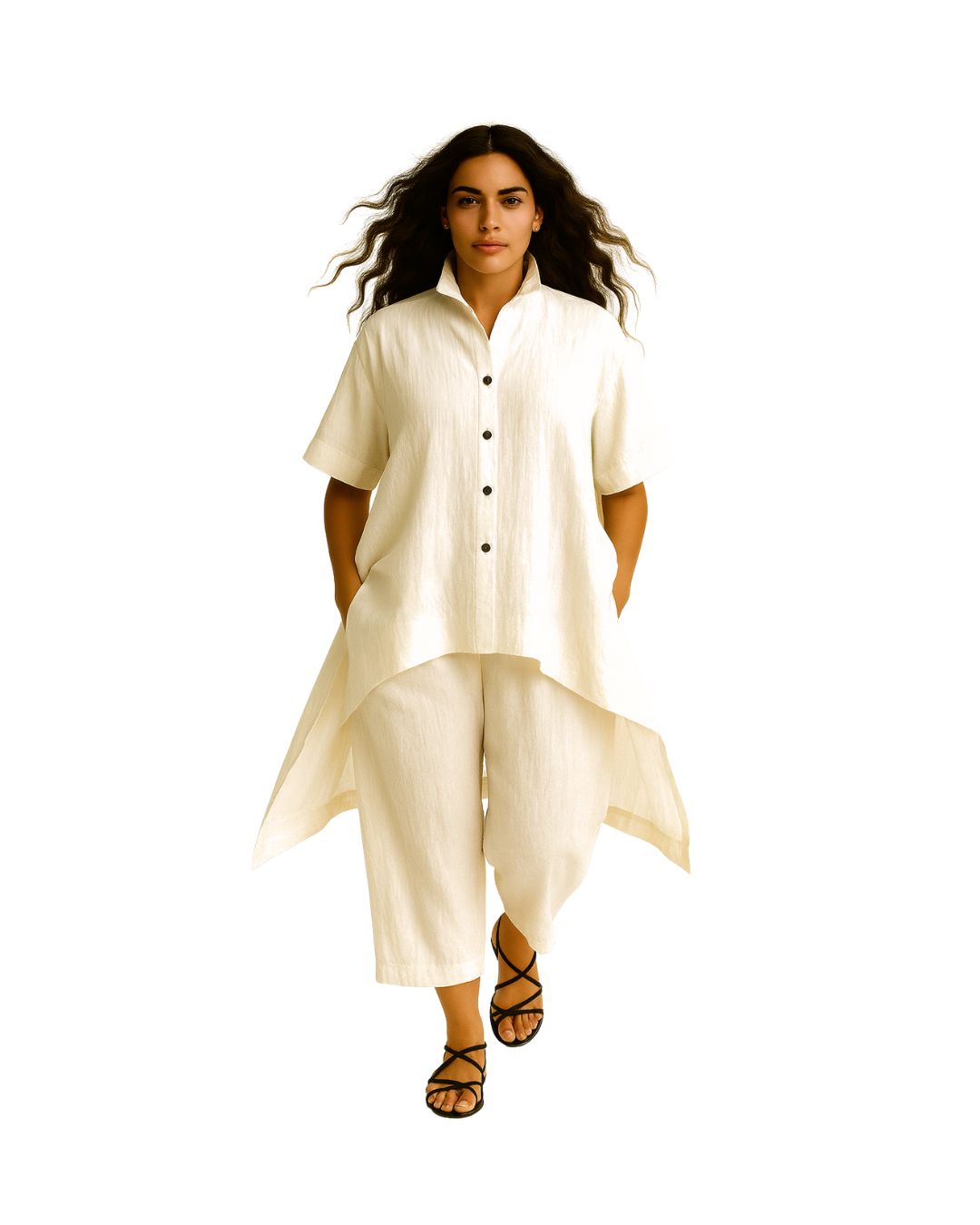 Asymmetric Linen shirt