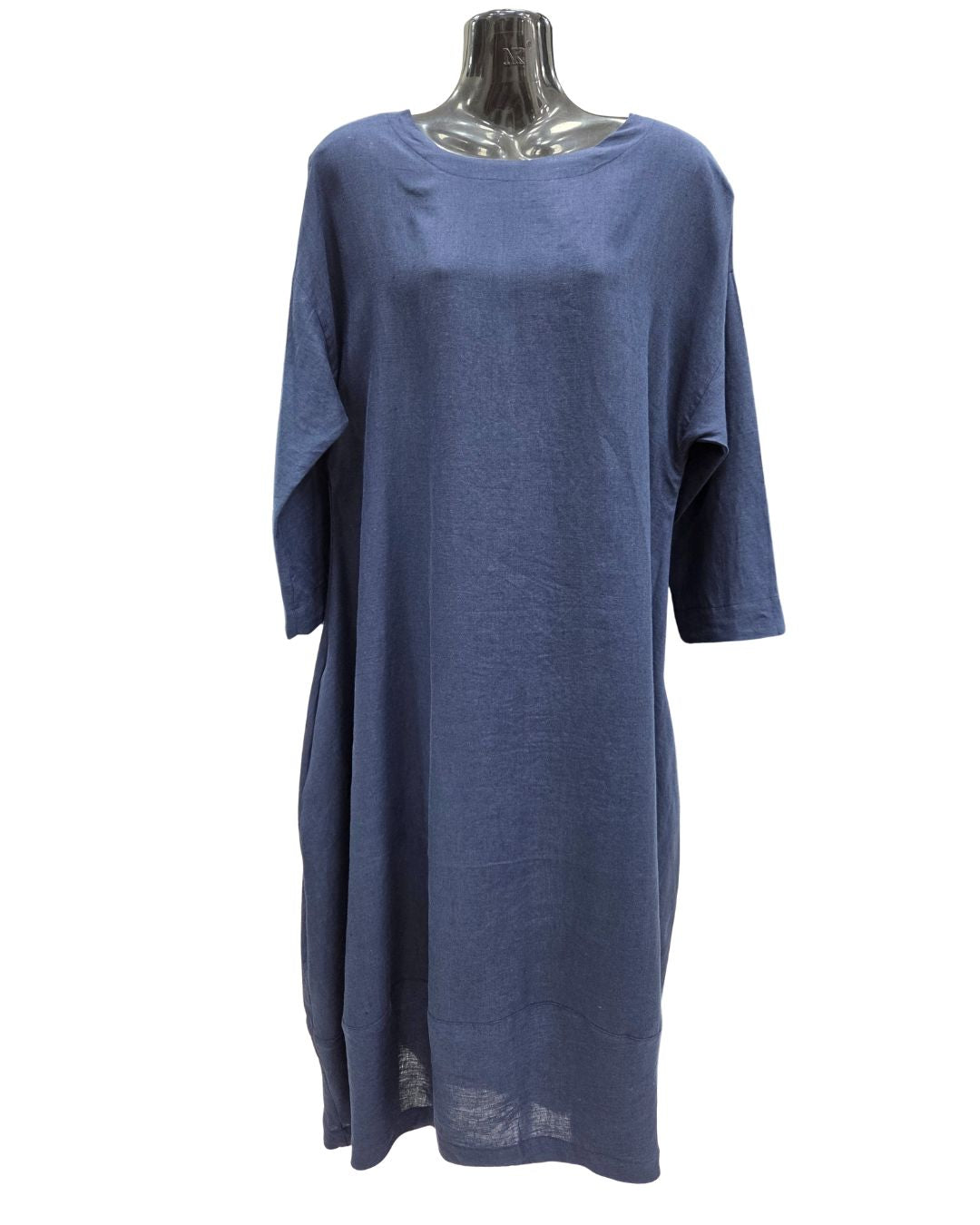 Bell Shaped Long Sleeve Linen Dress