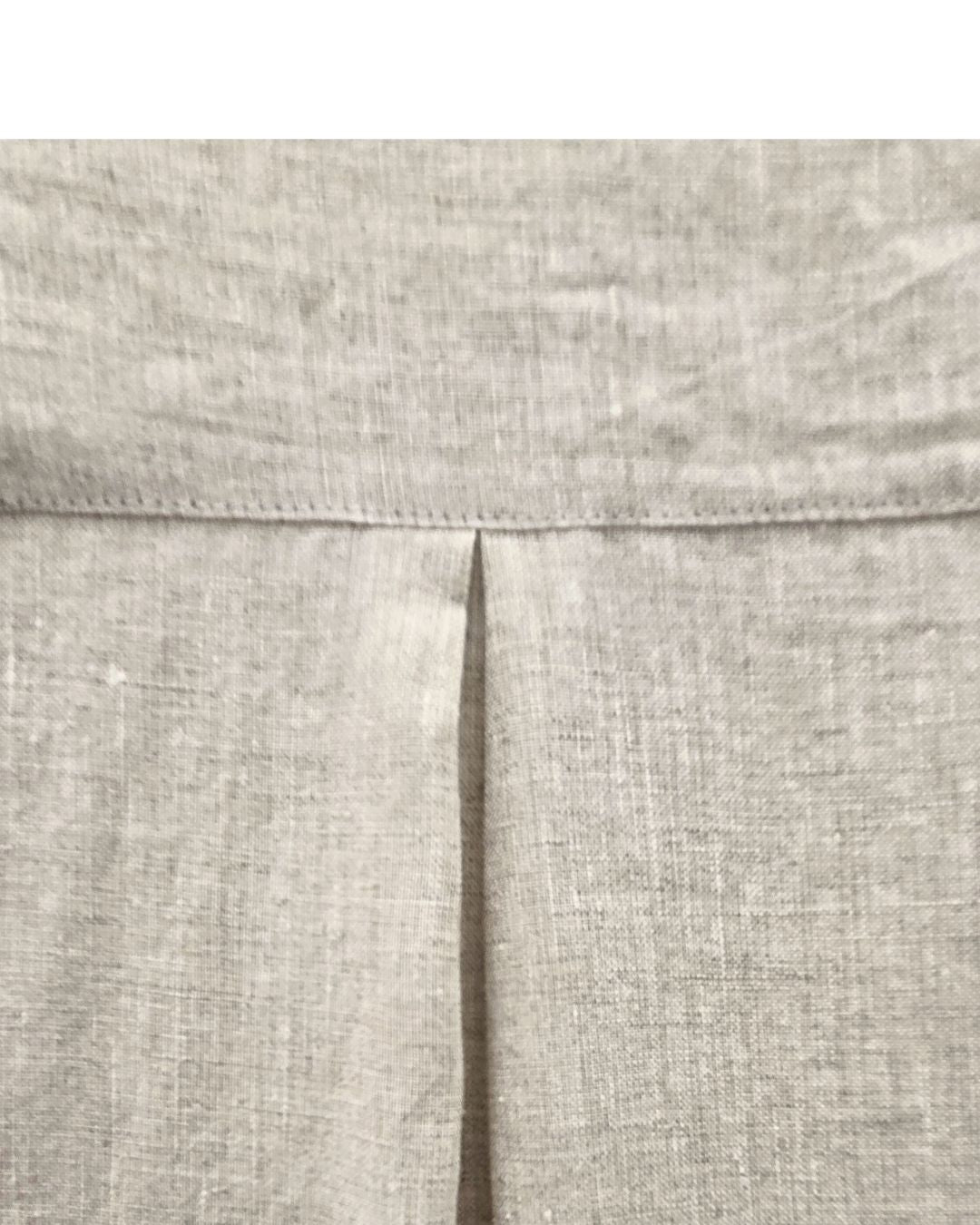 Collarless Linen Shirt Back Collar Jen Kahn