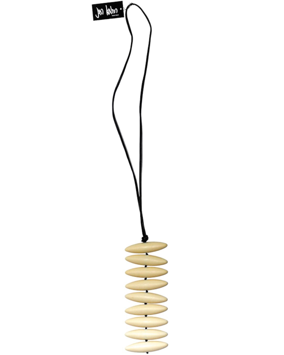 jen kahn Assegai Pendant in Ivory– refined resin pendant on soft cord