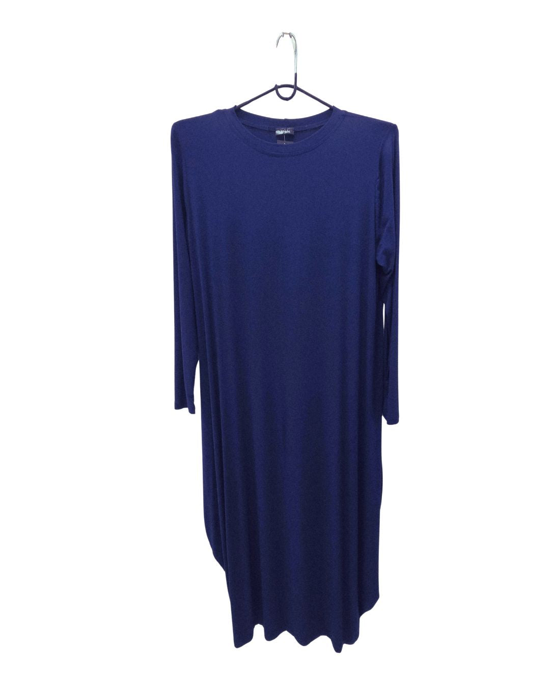 jen kahn Bell Shaped Jersey Knit Dress in Eclipse — soft viscose jersey knit dress with mittens