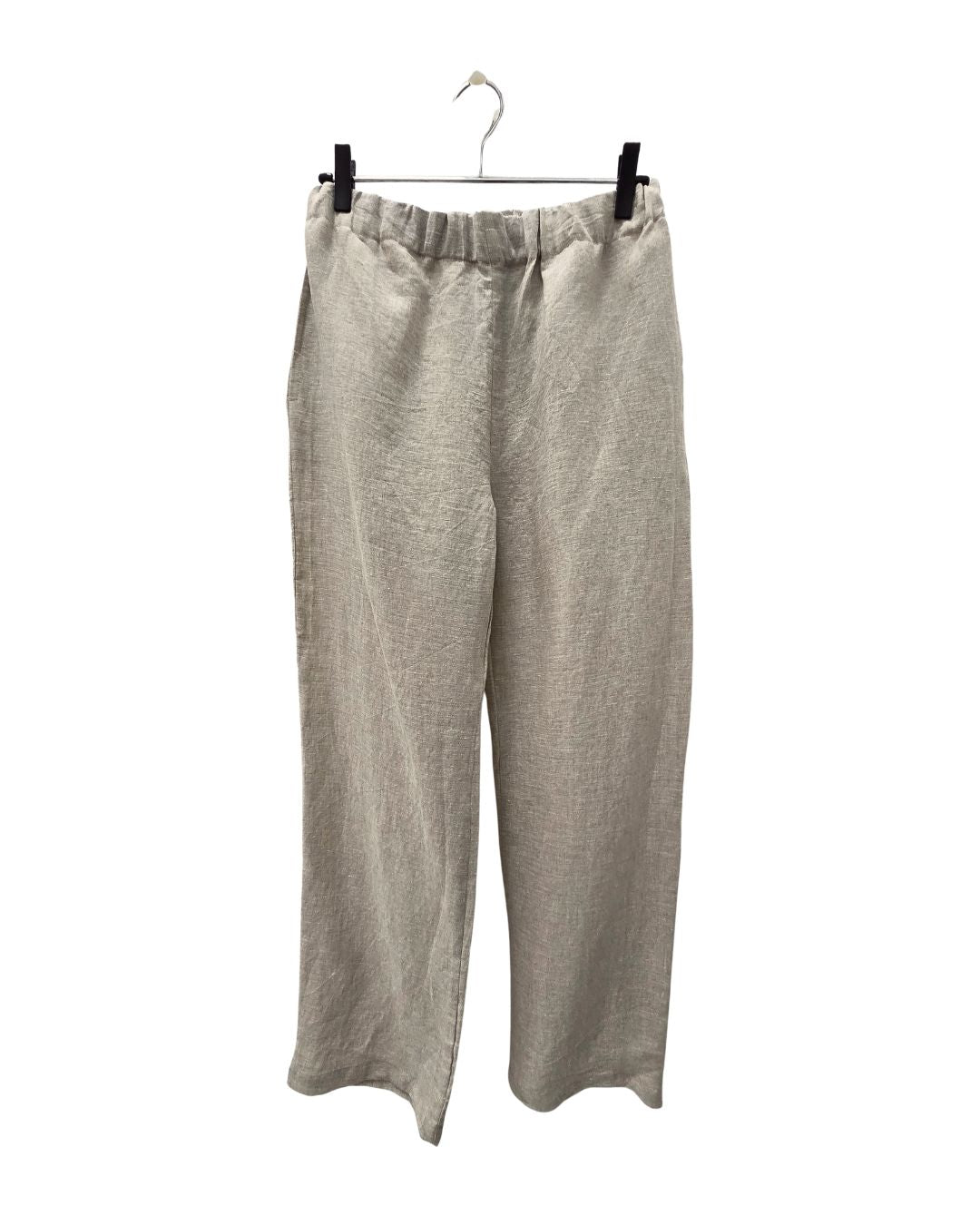 jen kahn Drawstring Linen Pants in Natural – elegant pure linen women’s trousers