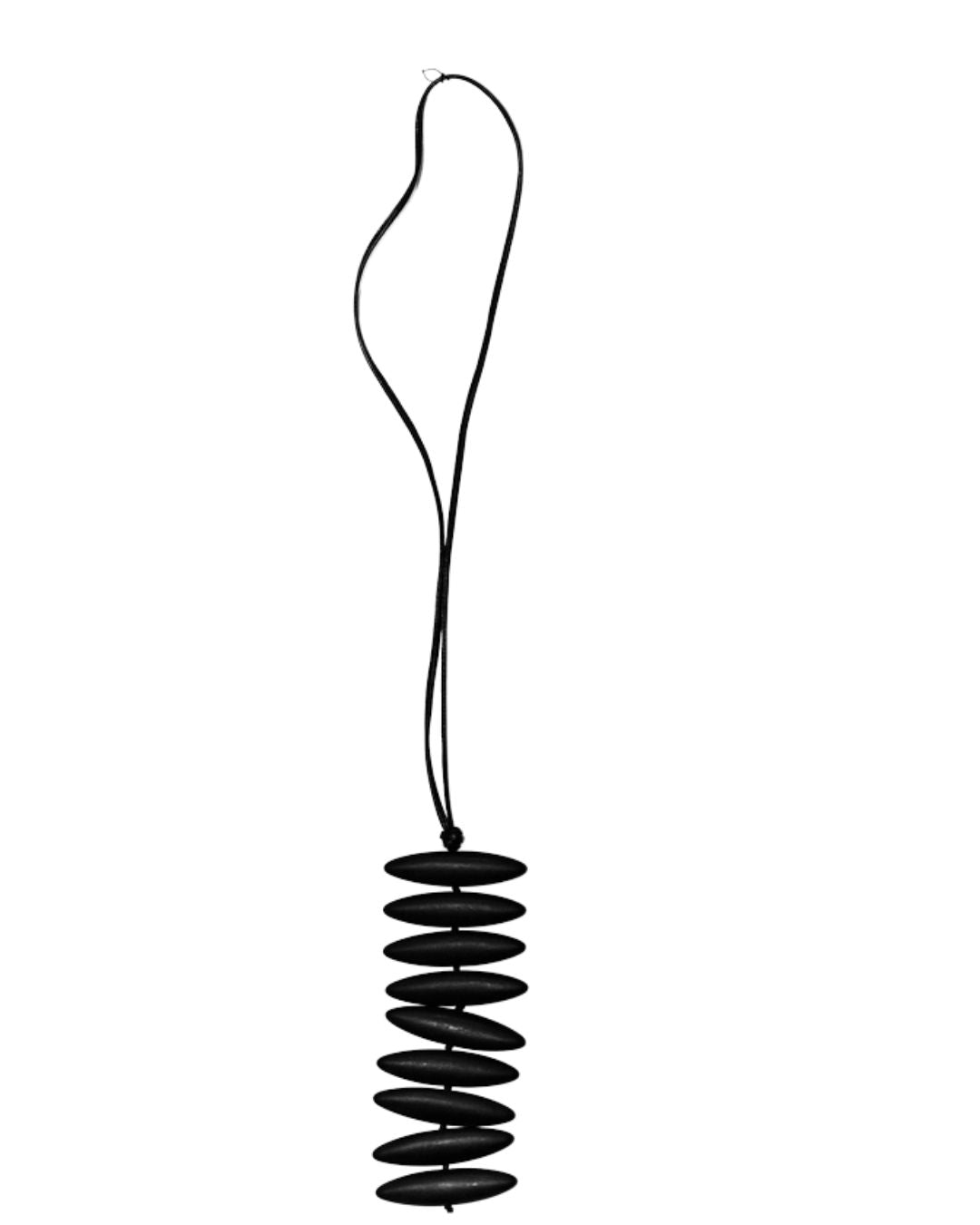 jen kahn Assegai Pendant in Black – modern statement resin pendant