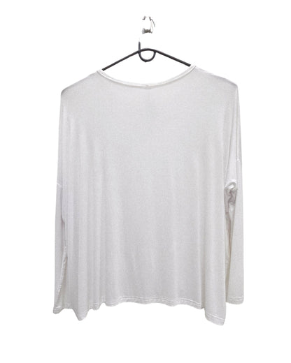 Jen Kahn back view of the asymmetric jersey knit top 