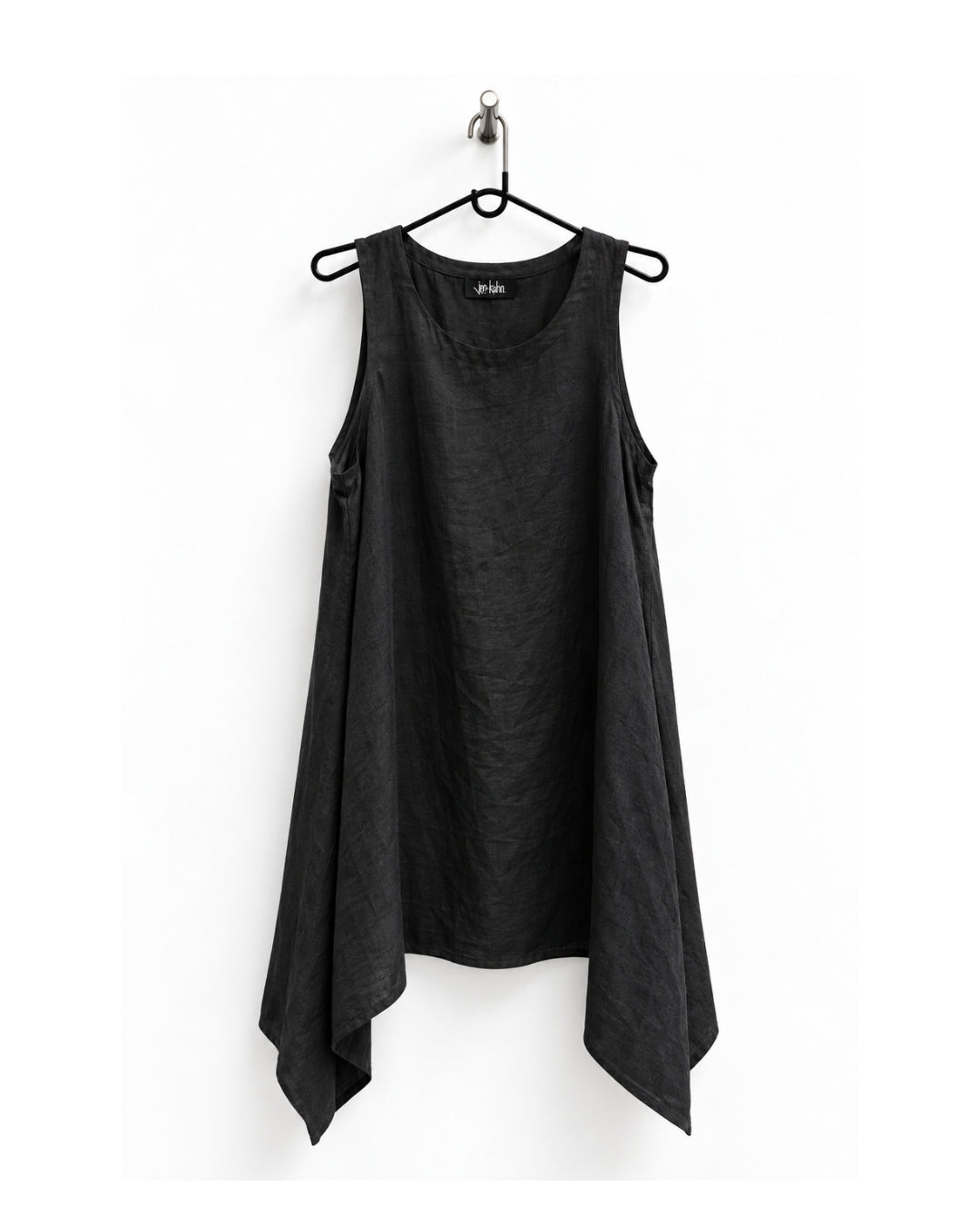 Jen Kahn Linen Riviera Dress in Black pure linen