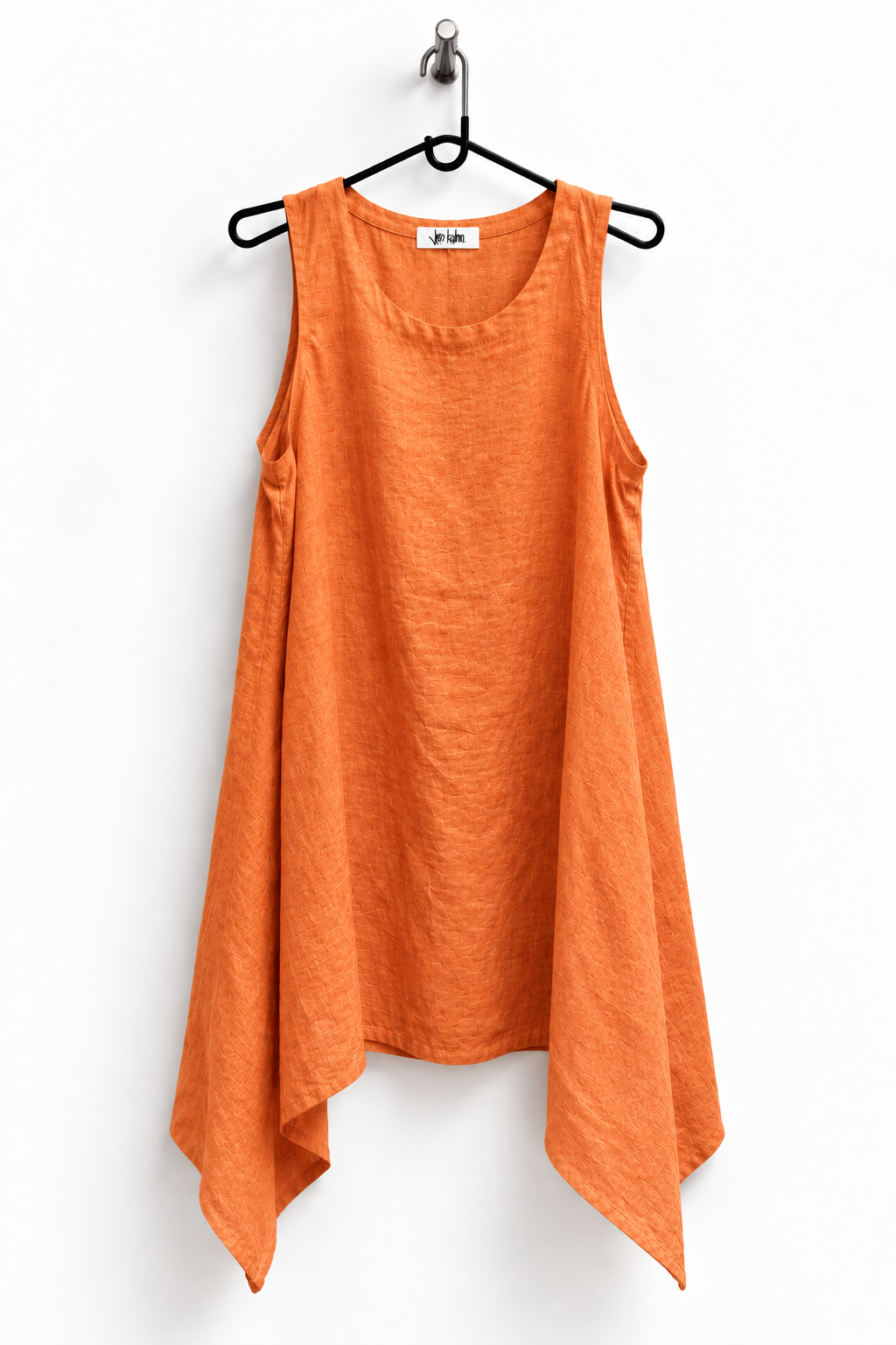 Jen Kahn Linen Riviera Dress in Tangerine pure linen