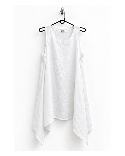 Jen Kahn Linen Riviera Dress in White pure linen