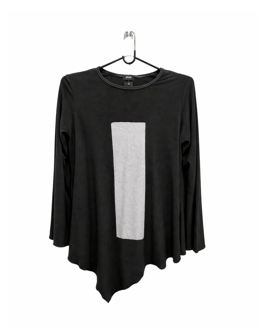 Jen Kahn asymmetrisches Jersey-Top mit spitz zulaufendem Saum