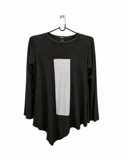 Pointed Asymmetric Jersey Knit Top