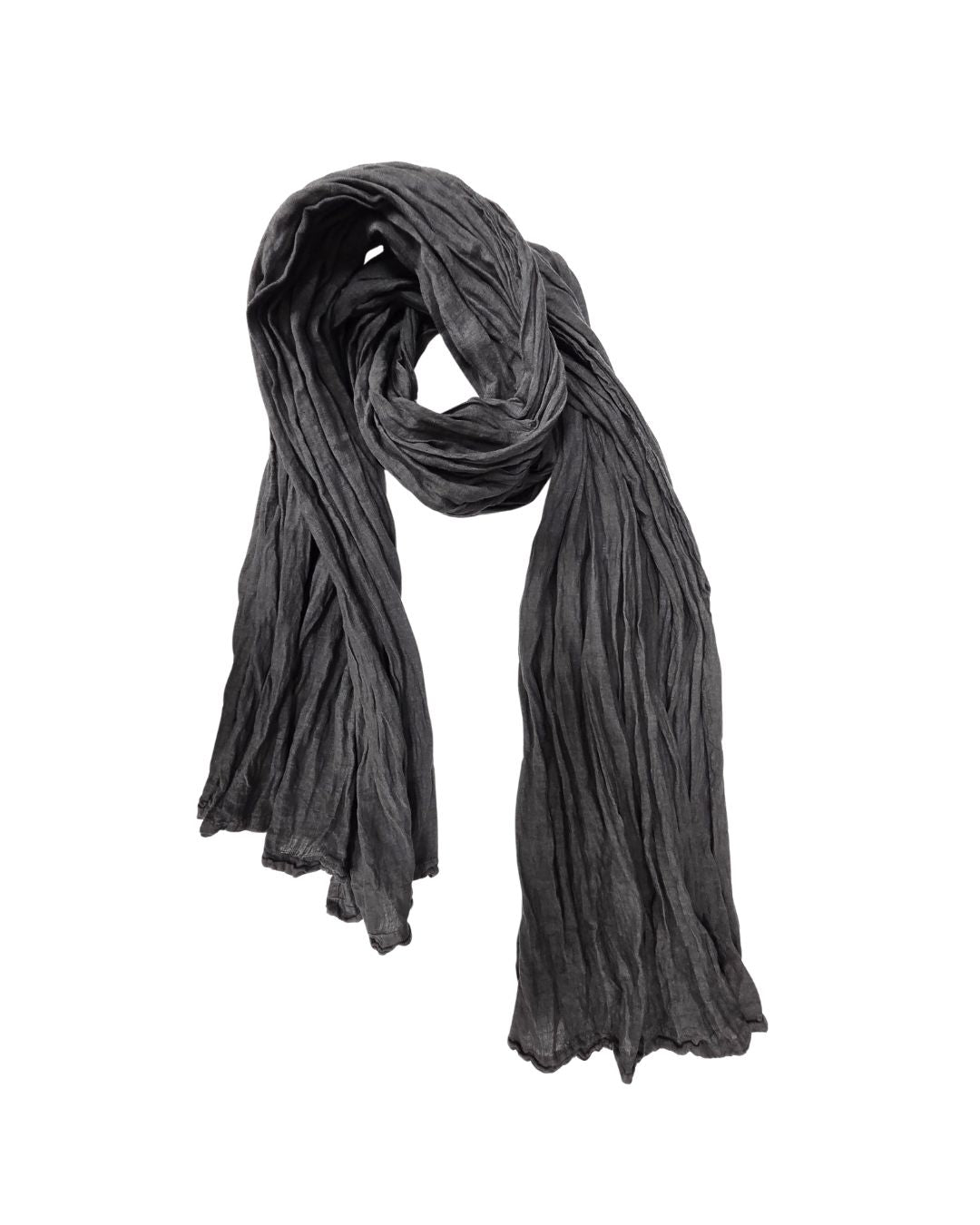 jen kahn Pure Linen Scarf in Anthracite – lightweight scarf in pure linen