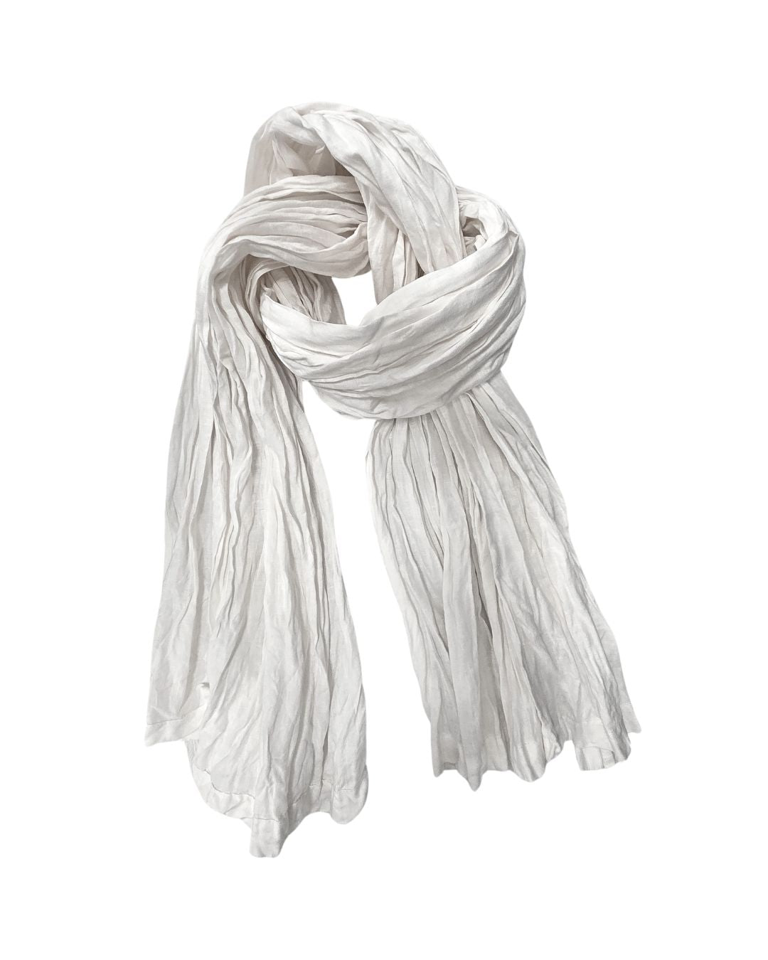 jen kahn Pure Linen Scarf in White – airy pure linen scarf