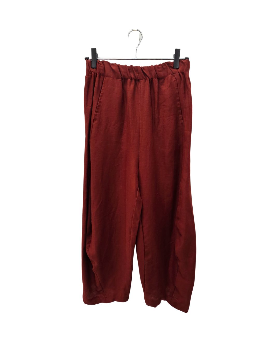 jen kahn Tokyo Linen Pants in Dark Sienna – elegant pure linen women’s trousers