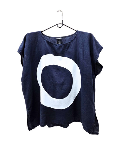 jen kahn Zen Linen Top in Eclipse – lightweight pure linen women’s top